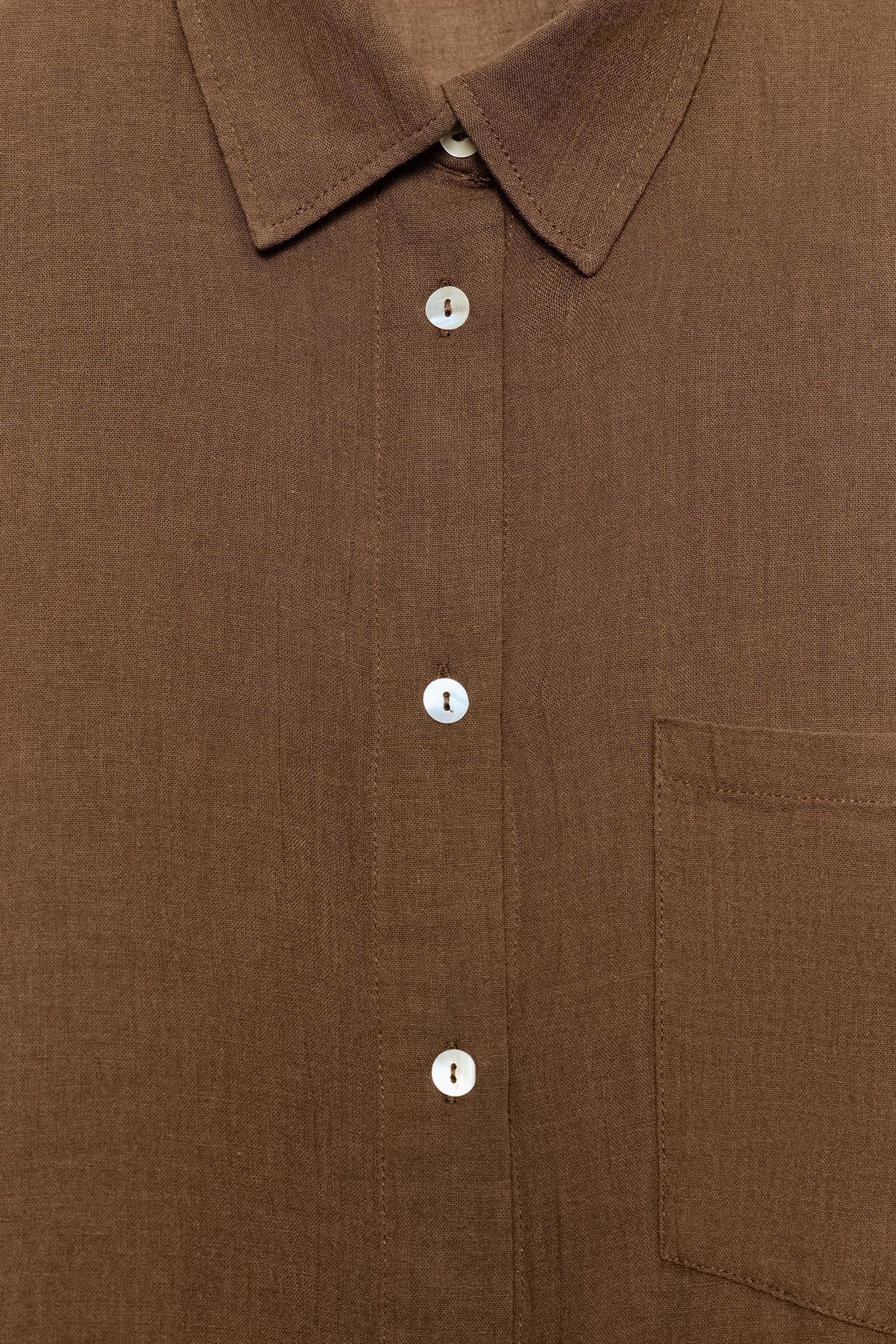 OVERSIZED GAUZE SHIRT WITH POCKET
